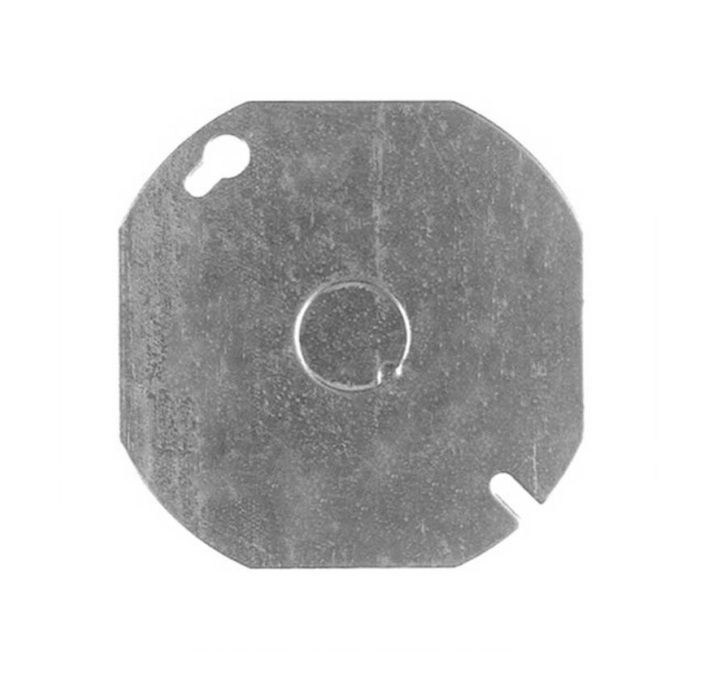 TAPADERA DE CAJA OCTAGONAL CON AGUJERO  1/2