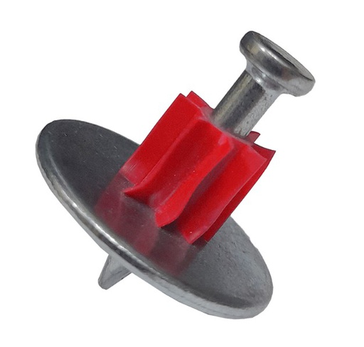 CLAVO DE IMPACTO GALVANIZADO CON ARANDELA