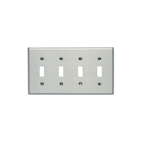 PLACA GANG 4 INTERRUPTOR METAL