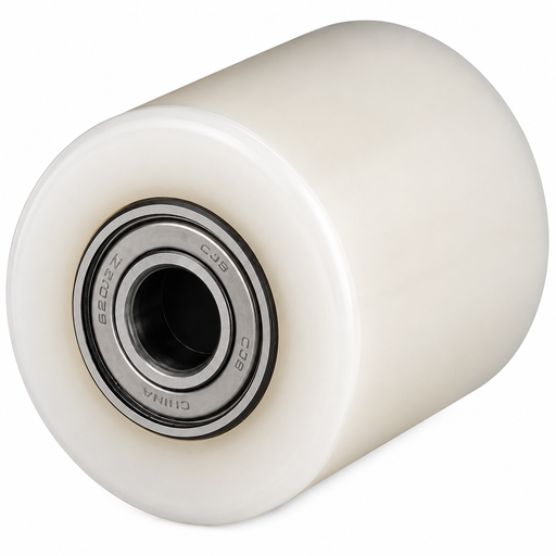 RODILLO DE NYLON 40MMX48MM BLANCO CONVEXO