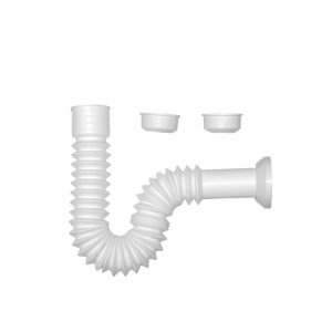 [C-078] SIFON PLASTICO SENCILLO FLEXIBLE DE LAVAMANOS