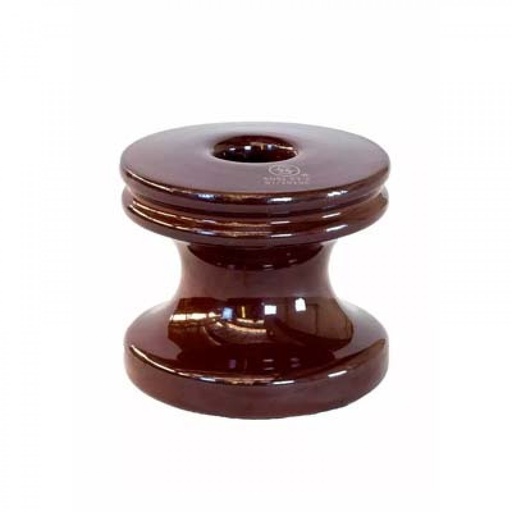 [E-023] AISLADOR DE CERAMICA TIPO CARRETE